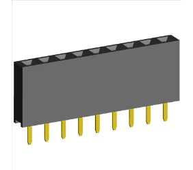 2.54mm PCB Socket Single Row Two Sides Contact Straight Dip Type.(H=8.5)